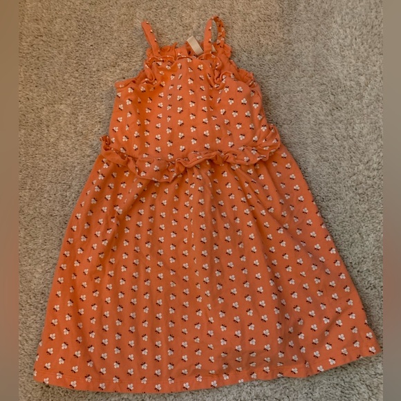 Janie and Jack Other - 🎇🎆3for$9 Girls Janie and Jack light orange and white flowered dress- size 7